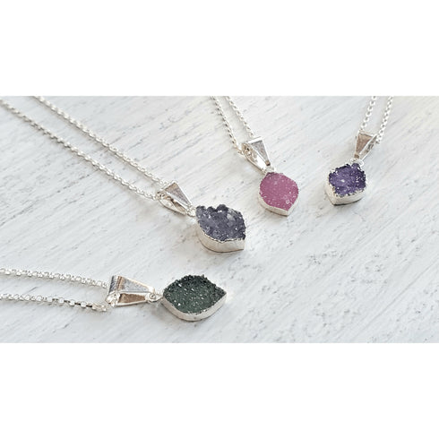 Marquis Druzy Sterling Silver Necklace